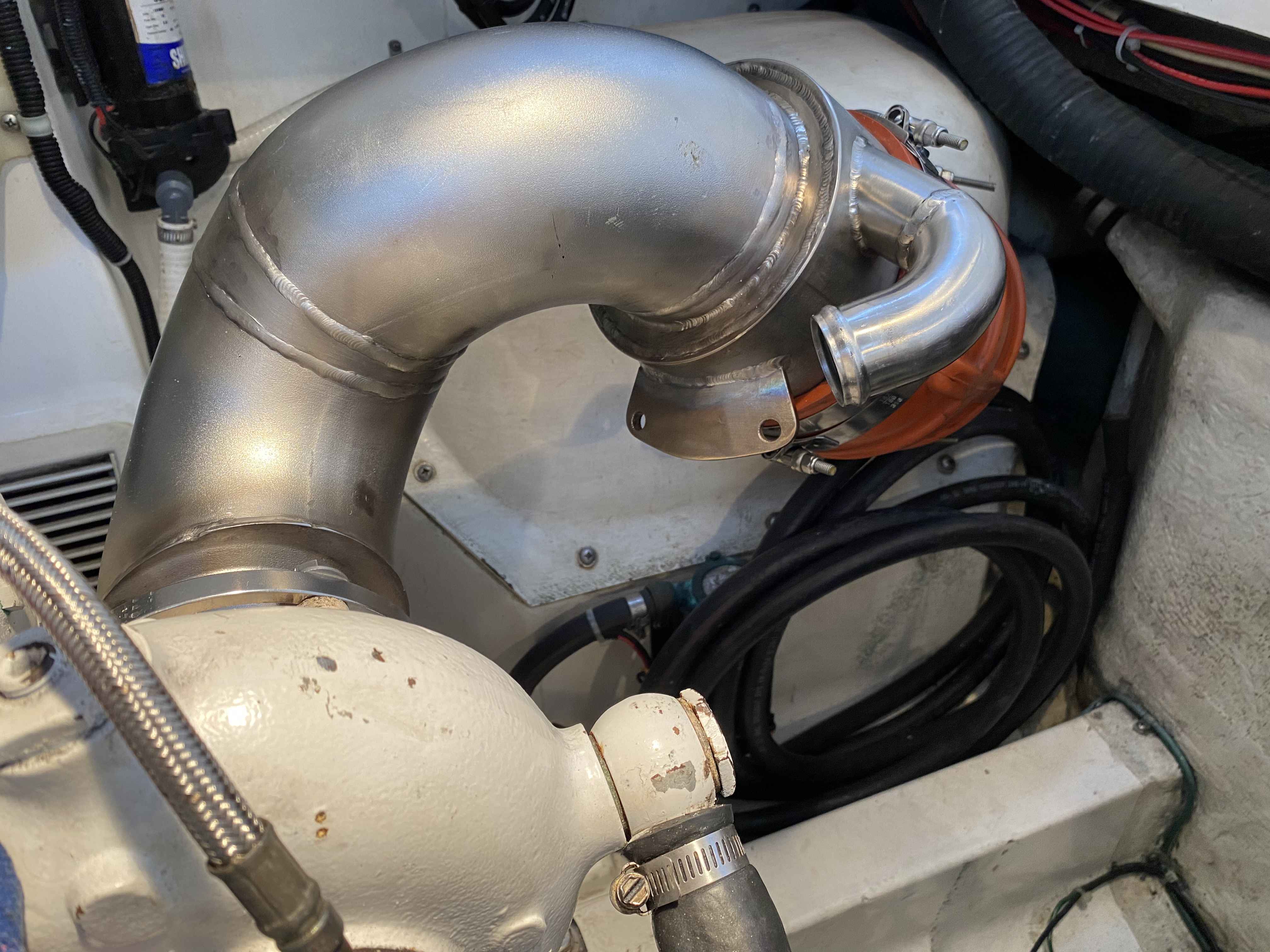 Starboard side during installation